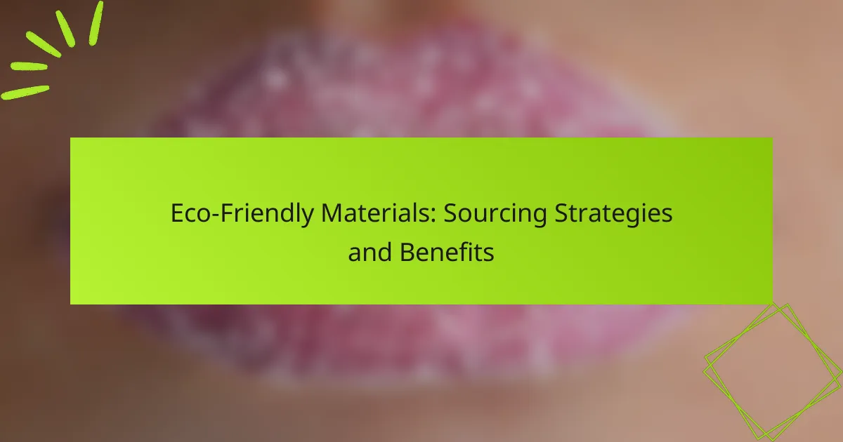 Eco-Friendly Materials: Sourcing Strategies and Benefits