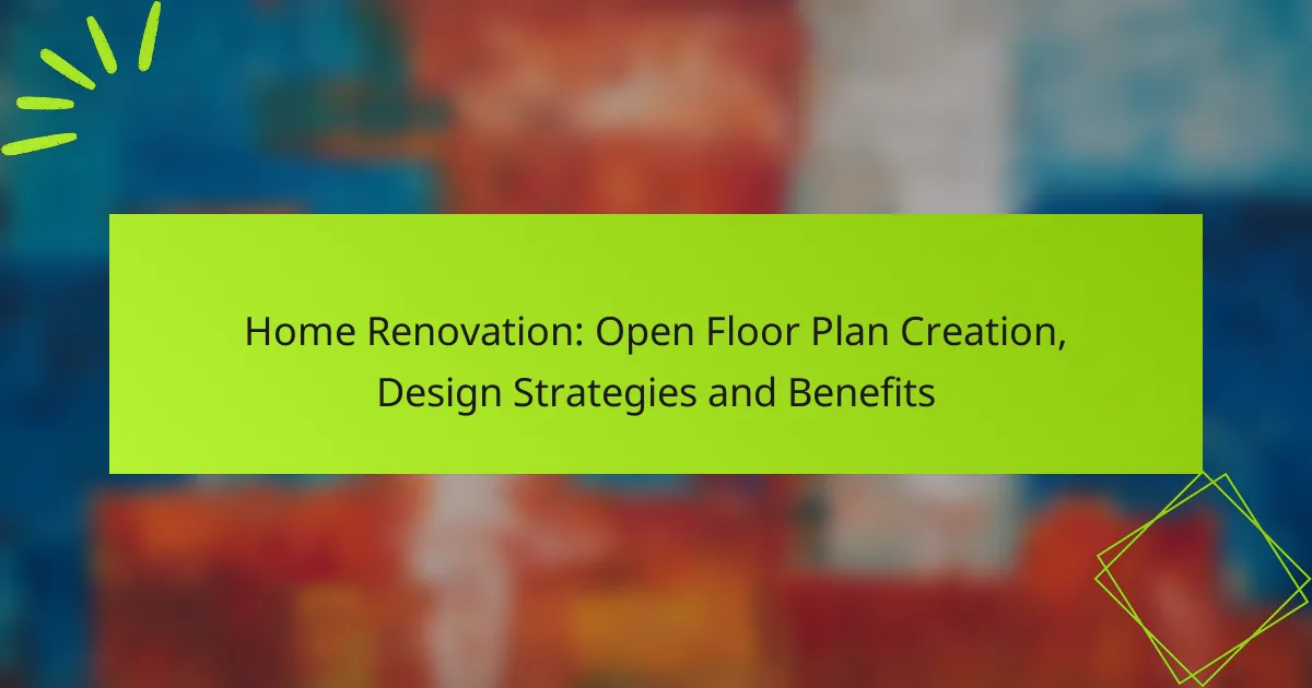 Home Renovation: Open Floor Plan Creation, Design Strategies and Benefits